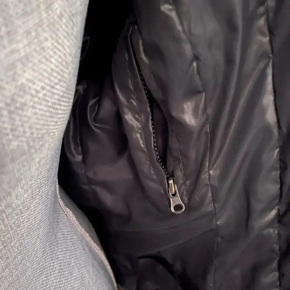 LE CHATEAU Black Puffer Coat and Beige Fur Oversized Hoodie, Size XS/S - Picture 8 of 16